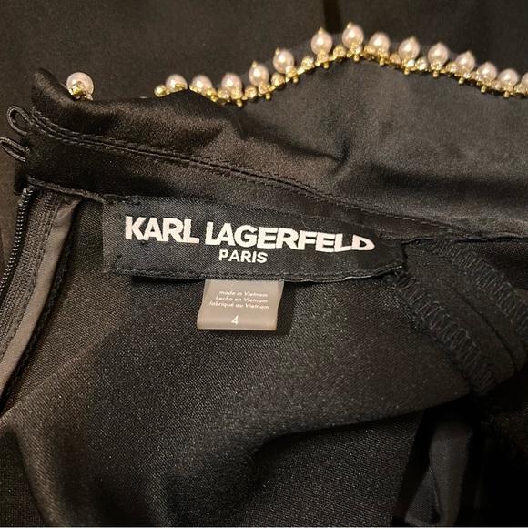 Karl Lagerfeld Paris Scuba Crepe A-line Dress - Size 4 - Picture 11 of 16